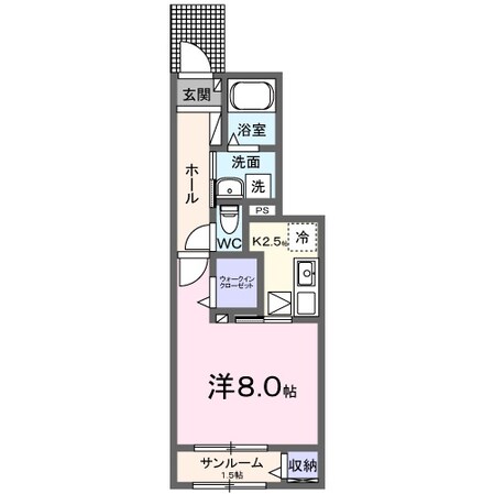 下岡本町アパートの物件間取画像